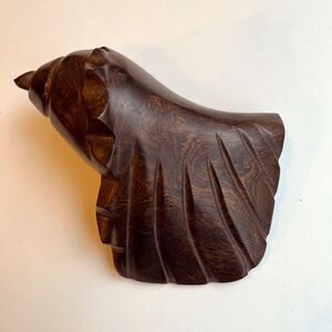 Mid Century Carved Wood Sea Shell Conch